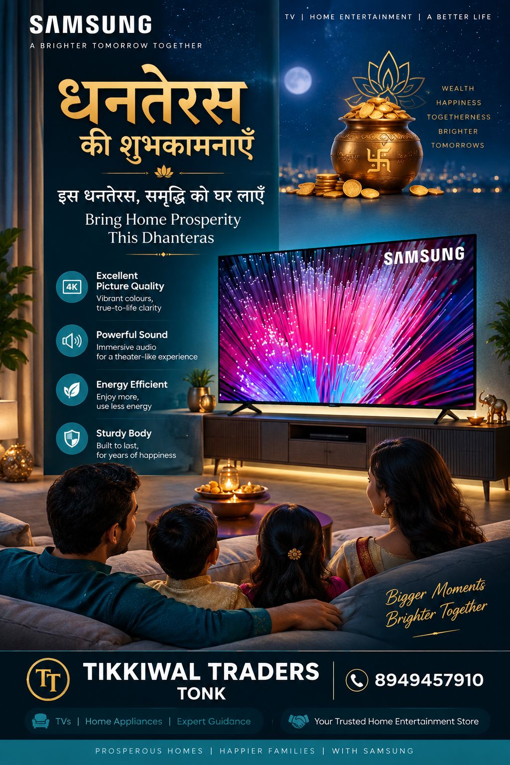 Sample Dhanteras poster for a television